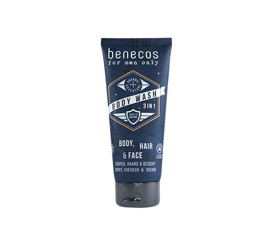 Benecos For Men Only – Body Wash naturalny odświeżający żel do mycia twarzy ciała i włosów