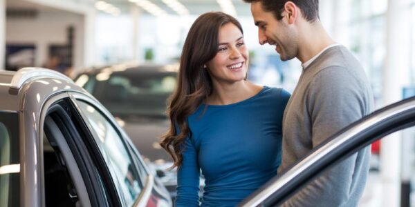 Para ogląda samochód przed sprzedażą w skupie aut – Bydgoszcz