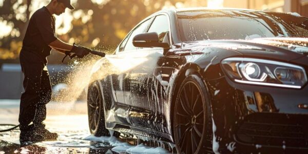 przygotowanie lakieru poprzez dokładne mycie samochodu